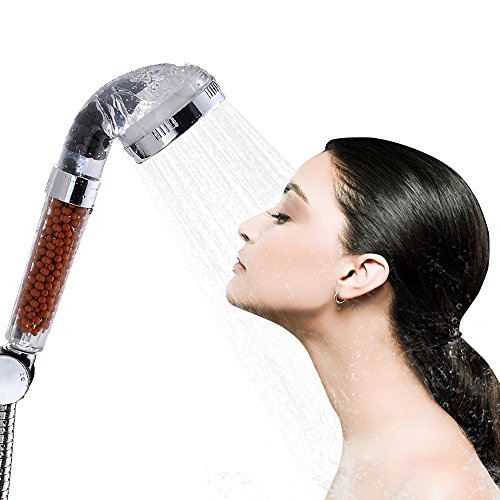 Dusche Kopf, Bukm Duschkopf Ionic Filter hohen Druck Wasser sparen Handbrause Filtration Sprinkler Sprayer Handheld Duschkopf für Wellnessbrause Home Badezimmer Hotel