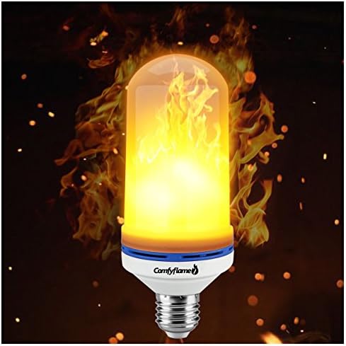 Flame Light Bulb, E27 Edison Screw Flickering Effect LED, Simulated Decorative Atmosphere Lighting, Vintage Real Flaming 1300K Latest 2018 model with 105pcs 2835 LED beads by ComfyFlame
