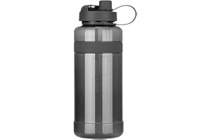 Yolispa Bouteille d'eau de grande capacité de 3 L avec double paille et sangle réglable pour entraînement en plein air