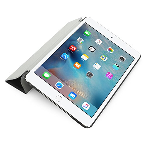 IHarbort® Apple Mini 4 Gehäuse – Multi-Winkel Smart Cover Halter Stand Leder Tasche für Apple iPad mini 4, Mit Schlaf / Wake Up Funktion (iPad mini 4, Schwarz) - 4