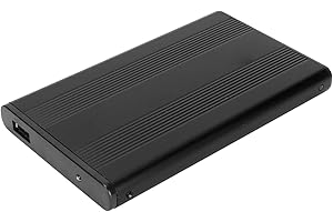 Naroote Disco Duro Externo, Disco Duro Portátil SSD HDD HDD Cubro 2.5 Pulgadas 5GBPS 2TB Capacidad Caso de Disco Duro Anti Estático con Interfaz USB3.0 para (Black)