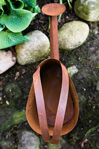 Dekokanne / Pflanzkanne Metall Rost, groß - 6