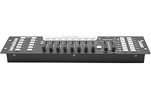 CLEADONG DMX 512 Control Light Mixer, 192 Channels DMX Console Light Mixer, DMX Controller, Party DJ Disco Operator Equipment Moving Head Light Stage Lamp Operator Equipment