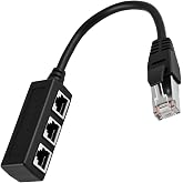 Kioylmo Ethernet Splitter 1 Male to 3 Female, Triple Network Connector | RJ45 Duplicator, RJ45 Connector Adapter Compatible w