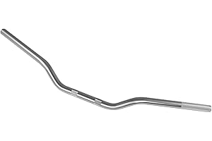 A-PRO Guidons Moto Custom Aluminium Diametre 22 mm Tordu Couleurs Argent