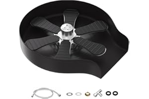 Lave Verre, Aicoya Rince Verre Evier Acier Inoxydable Noir