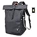 Produktbild Roll-Top Rucksack, Business Rucksack Wasserdicht Stilvolle Schule Reisen für Studenten fit 15,6 Zoll Laptop mit USB-Ladeanschluss