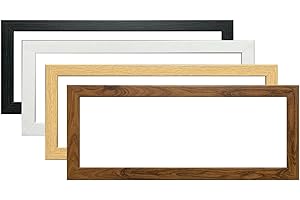 GENERIC 12x5 Inch Panoramic Picture Frame | Black Panoramic Photo & Poster Frame for Home Wall Décor, Jigsaw Puzzles & Artwork | Wall Mount & Tabletop | Portrait or Landscape.