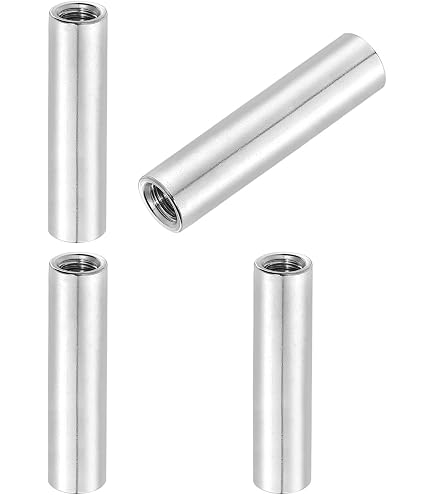 10-Pack Round Coupling Nut – M10 X 1.5 Female Thread, 14mm OD, 25mm Length, 304 Stainless Steel Connector For Replacement & Maintenance