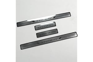 LIUIN 4 Pièces Acier Inoxydable Voiture Seuil de Porte pour Dacia Sandero Stepway 3 2020-2025, Autocollants Protection Seuil Porte de Voiture Style de Seuil de Voiture
