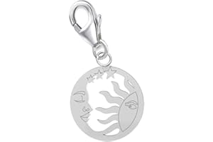 GOLDENE HUFEISEN Breloque pour bracelet à breloques en argent 925 véritable pour enfants filles bébé femme, Argent sterling, Oxyde de Zirconium