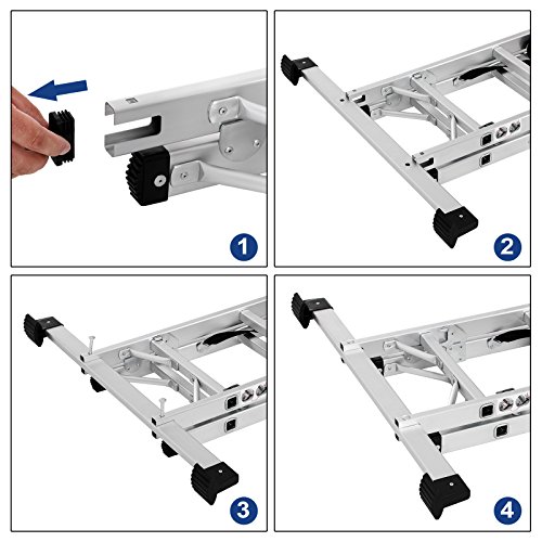 Songmics Leiter (2.57m) Treppenleiter Universalleiter 3-Wege-Haushaltsleiter aus Aluminium GLT260 - 7