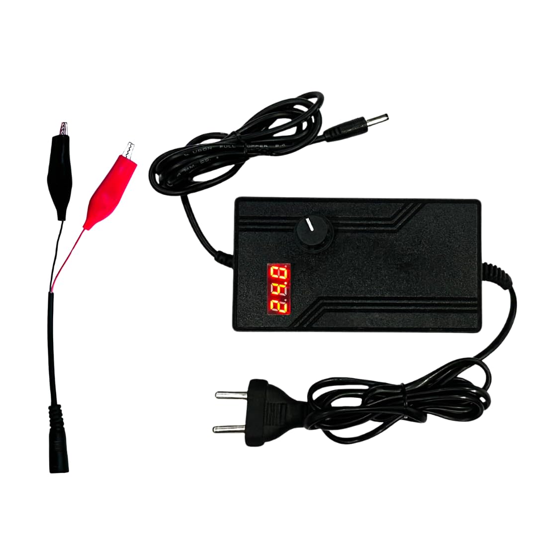 Callsa 28W 3V-14V Adjustable Power Adapter, Power Supply with LED Voltage Display and Variable DC 3V 6V 9V 12V 14V, It Suitable for Household Electronics - 2Amp Max