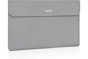 MOSISO Funda Monitor Portable 16,1 Pulgadas, Carcasa Transporte para Mayoría Monitores Portátiles 15,6-16,1, Maletín Pantalla Laptop con Bolsillo Frontal, Estuche PU Cuero Monitor Laptop Viaje,Gris