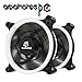 Price comparison product image Asiahorse UFO 120mm Dual Aperture LED Long Life Double Ring Silent Case Fan,PC Custom Diy From Water Cooling System CPU Cooler 2PACK(WHITE)