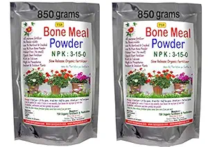 TSR Organic Fertilisers & Pesticides Odour-free NPK 3-15-0 Bone Meal Powder, 1700 g (850 + 850 g)