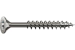 SPAX - Vite universale a testa piatta T-STAR plus, inossidabile A2, filettatura parziale 5 x 60