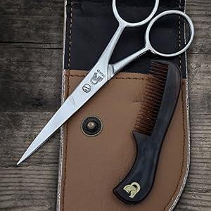 Beard & Moustache Scissors With Comb For Precise Facial Hair Trimming - Sharpness and Stainless Steel Give These… - Image 4