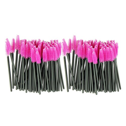 Internet 100pcs/lot One-Off Disposable Eyelash Brush Mascara Applicator Wand Brush