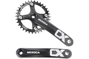 ENGWE MTB Guarnitura Mountain Bike, guarnitura MTB a Cono Quadrato con Braccio da 170 mm 104 BCD, Compatibile con Biciclette a velocità Singola e Biciclette a 8/9/10/11 velocità