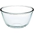 RoyalFord Glass Mixing Bowl RF11232,1.05L Transparent Mixing and Serving Bowl Suitable for Snacks, Salads, Noodles, Cereals, Microwave and Freezer Friendly, Multicolor