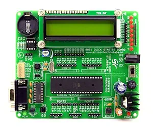 Silicon TechnoLabs ATMEL 8051 Quick Starter Development Board On-Board AT89S52,MAX232,16x2 LCD,DS1307 Support AT89SXX,P89V51RD2,SST89E516RD