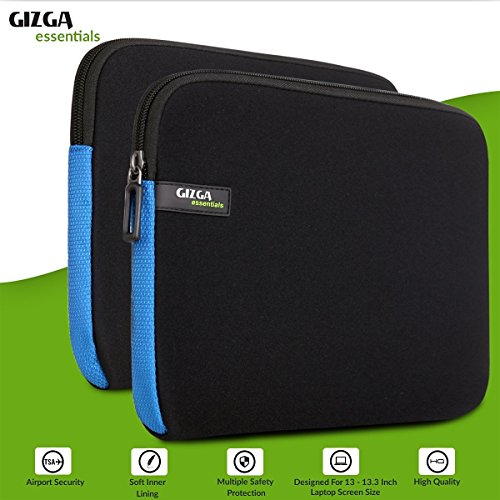 GIZGA 15-15.6 Zoll Laptop Schutzthülle für Macbook Pro Retina 15, ThinkPad S5/E560/E550/E565, Acer Aspire E15, Asus, Hp, Lenovo, Dell Schwarz mit Blau - 5