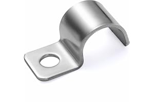 FamlTol 20 Stk Befestigungsschelle,Hochleistungs Rohrschellen Einzelloch Metallkabelschellen Für Kabel Leerrohr Rohr Befestigung Ø16 mm Silber