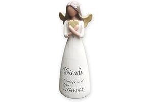 GEMINI GIFTS Friend Angel Figurine Ornament Collectible Figure Gift for Friend Birthday Christmas or Special with Thoughtful Words and Sentimental Verse Guardian Angel