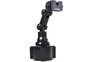 YNIBST Support de Talkie Walkie pour Porte-Gobelets de Voiture, Porte Radio/Micro Radio avec bras de support à angle réglable, Compatible avec Motorola Kenwood Wouxon Baofeng Quansheng Midland Radio