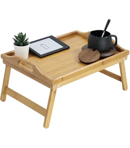 Tavolino Colazione A Letto Pieghevole In Pino Maverton – Personalizzabile Con Incisione Laser, Regalo Originale Per Coppie E Sposi