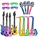 Produktbild APERIL Aufblasbare Party Requisiten - Premium Ungiftige Party Requisiten Ballons 16er Pack (Gitarre, Mikrofone, Saxophon, Shutter Shading Glasses) - Cool & Fun