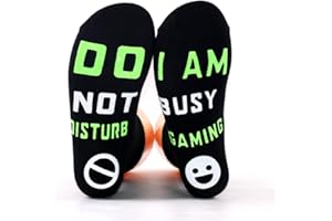 YOUBEAUTIFY Novelty Socks Funny Socks for Men Women Do Not Disturb I Am Busy Gaming Gamer Socks Gamer Gifts Sock Cotton Mid Calf Socks For Game Lovers Christmas Thanksgiving Birthday Gift