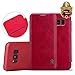 Produktbild Samsung Galaxy S8/S8 Plus Fall, Nillkin [QIN Serie] Ultra Slim Flip Leder Case Wallet Handy Bezug integrierte Kreditkarte Slots stoßfest schützende Haut Fall, S8 - Red