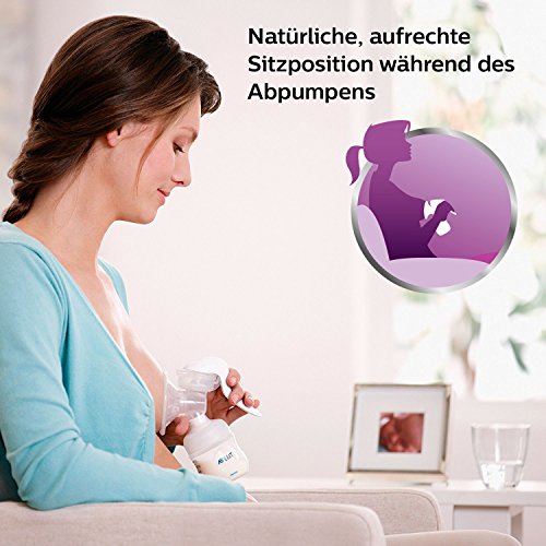 Philips Avent SCF330/20 Komfort-Milchpumpe mit Naturnah-Flasche Polypropylen, 125 ml - 2