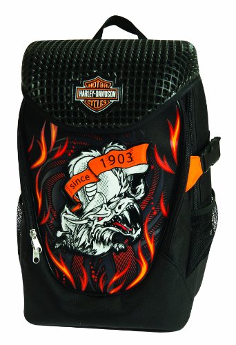 Preisvergleich Produktbild Exclusiv* Harley Davidson Rucksack Motor Schulrucksack Harley Davidson ANATOMISCH 44x30x16cmEDEL