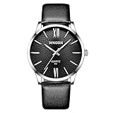 Uhr, Malloom Luxus Quarz Sport Militäred elstahl Vorwahlknopf Lederband Armbanduhr Mode Designer Armbanduhr Mode Uhr für Damen und Herren