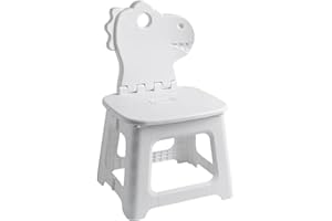 PZURYHG Sgabello per bambini, Sgabello con dinosauro coniglio, Sedia pieghevole portatile, Sgabello con supporto posteriore, sgabello da seduta per bambini, Sgabello per cambio scarpe, Sgabello da