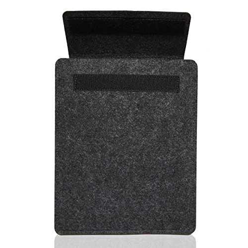 iPad Air/Air2 Tablet Schutzhülle Tasche Case Sleeve aus Filz, Etui – 26×19 cm 10 Zoll Smartcover geeignet, auch für Galaxy Tab A (Anthrazit) - 3