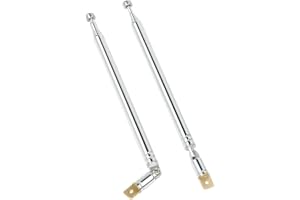 moinkerin 2 Pièces Antenne Radio 103.5cm Antenne FM Télescopique, Câbles d'Antennes pour Radio TV, Design de 7 Sections Universel Antenne