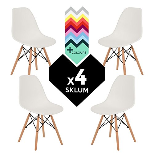 SILLA EAMES DSW (Pack 4) - SILLA TOWER WOOD SKLUM