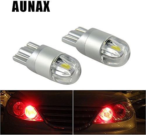 [ AUNAX ] LED Extremely Bright 3030 Chipset 194 168 SMD W5W Turn Signal License Plate Light Trunk Lamp Clearance Lights Reading lamp 12V T10 LED Bulbs (Red(2pcs))
