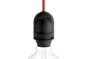 creative cables - EIVA, Il Primo portalampada per Esterno E27 IP65 cablabile al Mondo - Nero