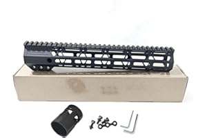 ProWildGear Metal 7 inch 9 inch 10 inch 12 inch 13.5 inch 15 inch AR15 Free Float for M-Lok Compatible Handguard for Hunting Trail Rifle Scope Mount w/Steel Nut (black-12 inch)