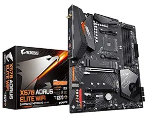 GIGABYTE X570 AORUS Elite WiFi Ultra Durable Motherboard with 12+2 Phase Digital VRM with DrMOS,Dual PCIe 4.0 M.2 with Single Therma Guard,Intel Dual Band 802.11ac Wireless,RGB Fusion 2.0