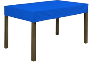 Planesium Housse pour Table de Jardin, Housse de Protection Bâche Imperméable pour Meubles Jardin et Hivernage Mobilier Salon de Jardin 575g/m 180cm x 100cm x 15cm Bleu