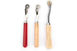 PSSOPP 3pcs herramientas de costura artesanales de cuero de bricolaje conjunto de papel de cuero de bricolaje tela artesanal rueda de costura herramienta de ruleta herramienta de costura de trabajo
