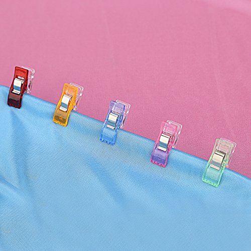 80 Stoffklammern Wonder Clips mehrfarbig Nähen Zubehöre Kunststoff Patchwork Buckle Multi-Use Nähmaschinenhelfer Kurzwaren (80 Mischung) - 4