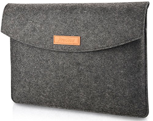 ProCase 15 - 15.4 Inch Schutzhülle Filz Laptop Sleeve Tasche, 15 Inch Macbook Pro Retina andere Chromebook Ultrabook Notebook (Schwarz)
