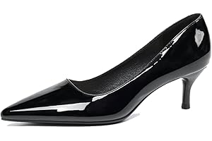 ENDORADORE Womens Court Shoes Low Heel Sandals Slip On Pointed Toe Stilettos Wedding Party Bridal Kitten Heels Office Dress Pumps